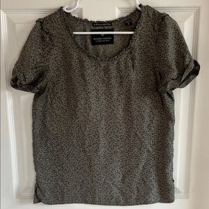 Maison Scotch Olive Printed Blouse